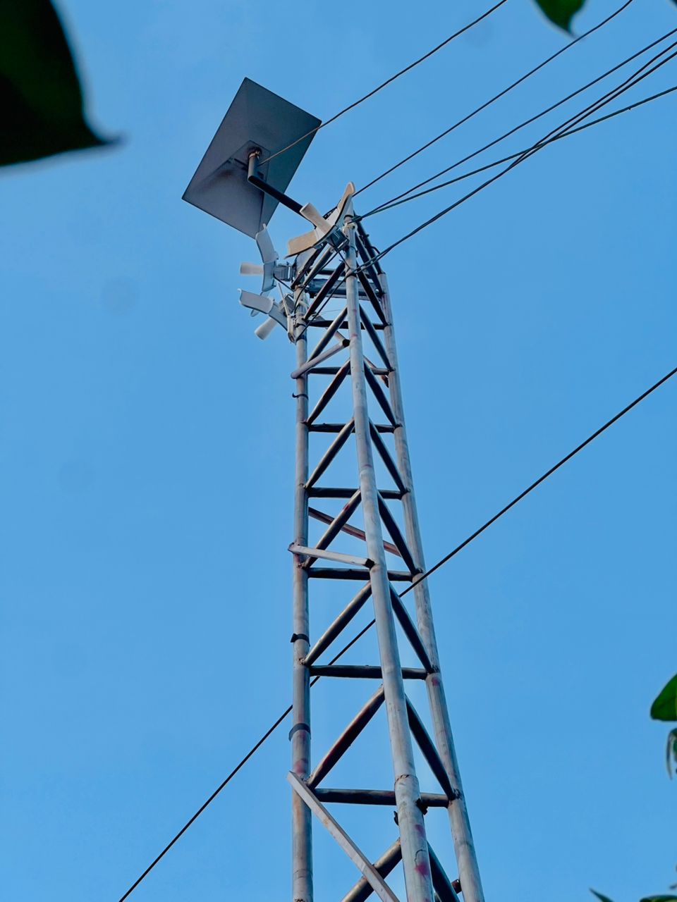 MagicSky village wireless tower with solar equipment